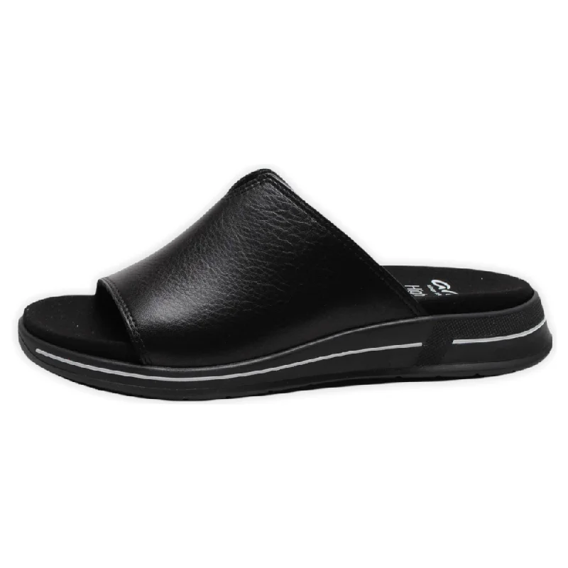 Ara Onella Black Leather Sandal (Women's)