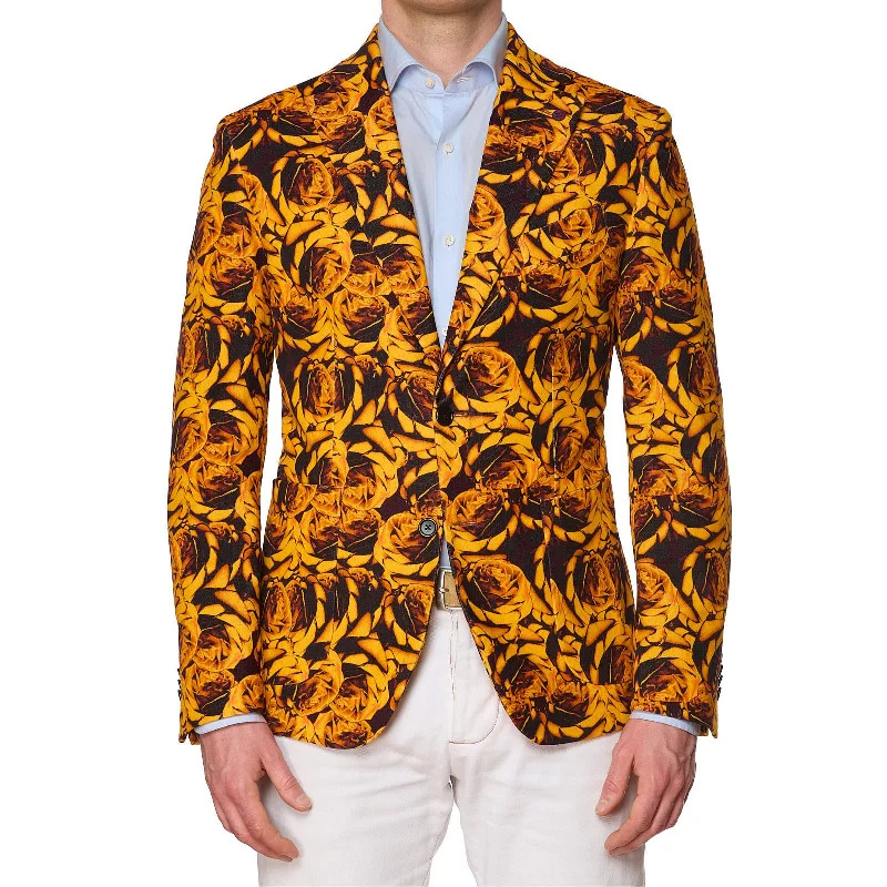 SARTORIA PARTENOPEA Gold Floral Design Jacket EU 50 NEW US 40 Current Model Athletic Men's High SARTORIA PARTENOPEA Gold Floral Design Jacket EU 50 NEW US 40 Current Model Athletic Men's High