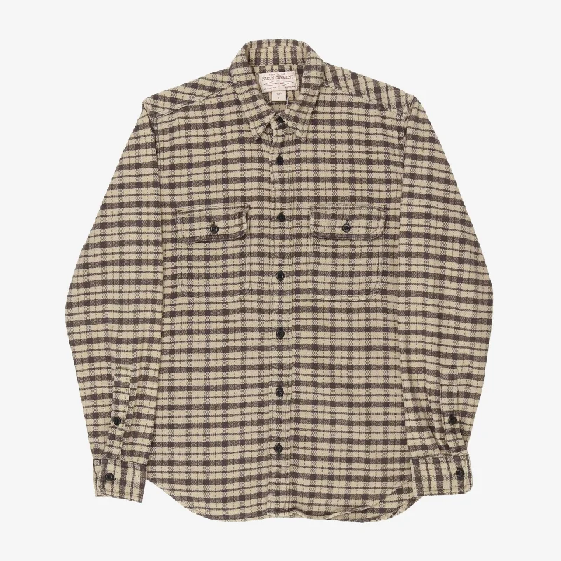 Flannel Work Shirt Stylish Men's Neon