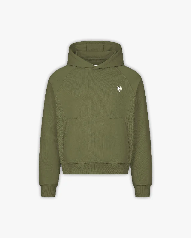 INSIDE OUT HOODIE KHAKI Preppy Men's College