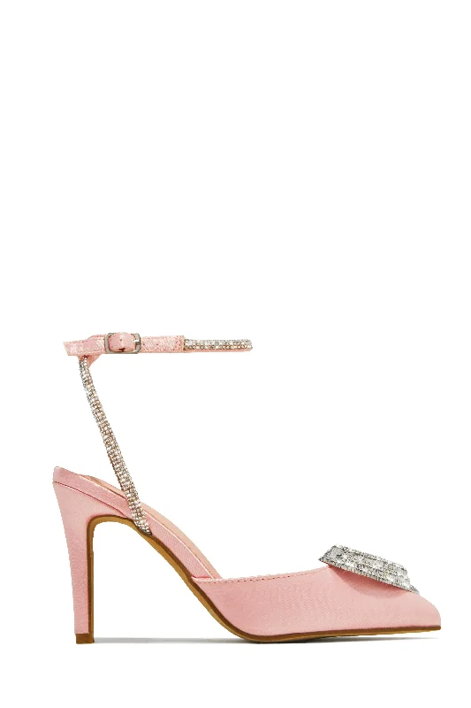 Sweet Love Embellished Pump Heels - Pink