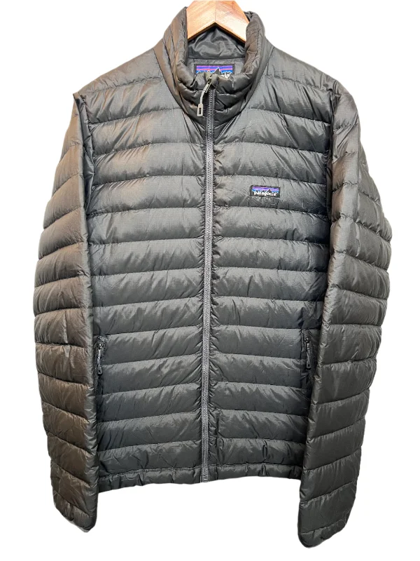 Patagonia Mens Grey Lightweight Puffer Coat (Size M) Sporty Men's Athleisure 