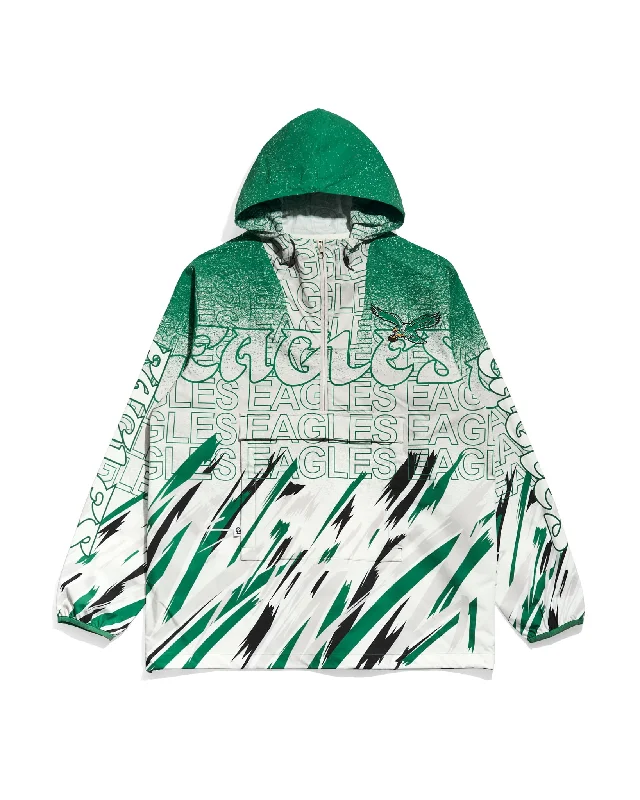 Philadelphia Eagles Kelly Green Classic Sketch Anorak Jacket Tailored