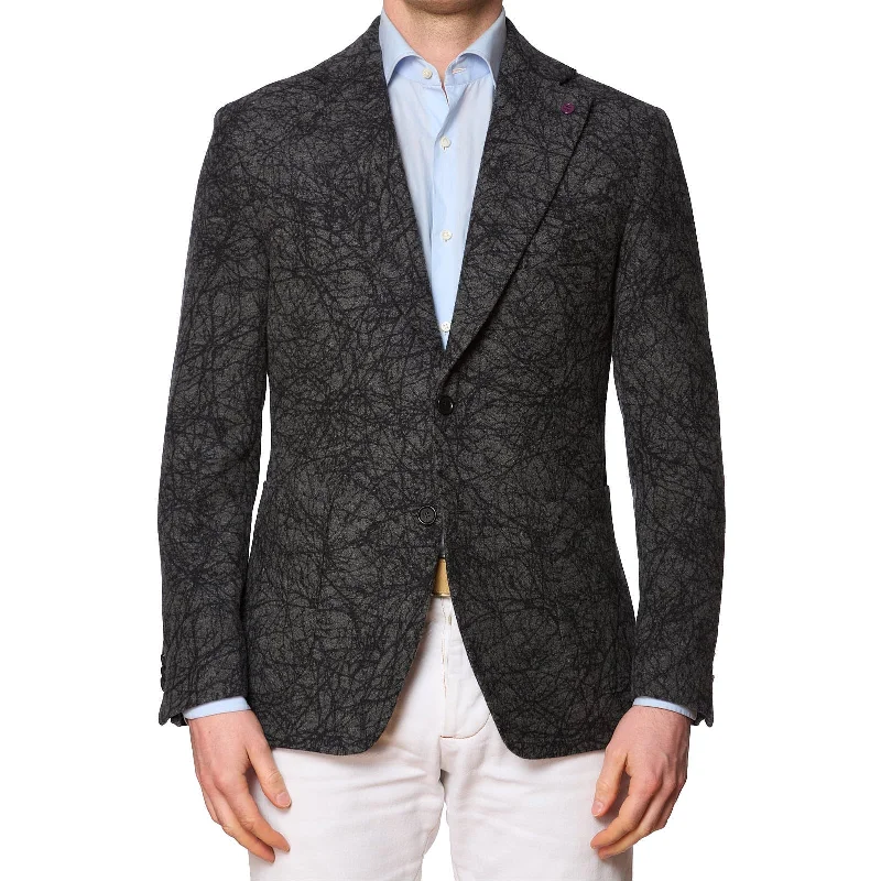 SARTORIA PARTENOPEA Gray Fancy Wool-Cashmere Jacket EU 50 NEW US 40 Current Model Trendy Men's Scandinavian SARTORIA PARTENOPEA Gray Fancy Wool-Cashmere Jacket EU 50 NEW US 40 Current Model Trendy Men's Scandinavian