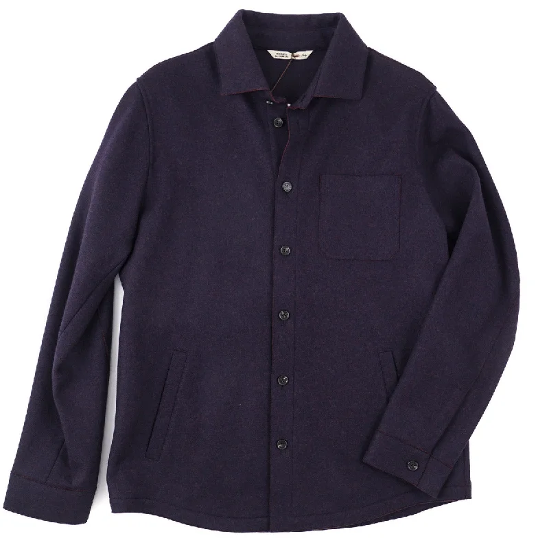 Maurizio Baldassari Flannel Wool Overshirt Dapper Men's Bow