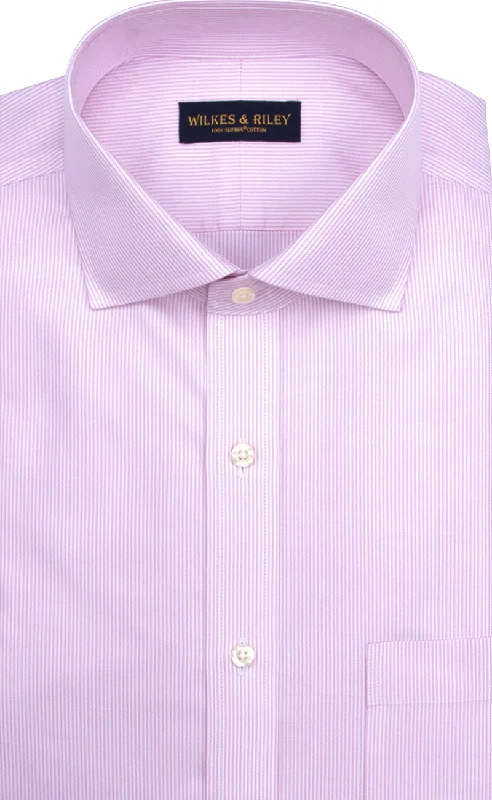 Slim Fit Pink Stripe English Spread Collar Supima® Cotton Non-Iron Twill Dress Shirt Relaxed Men's Beach Slim Fit Pink Stripe English Spread Collar Supima® Cotton Non-Iron Twill Dress Shirt Relaxed Men's Beach