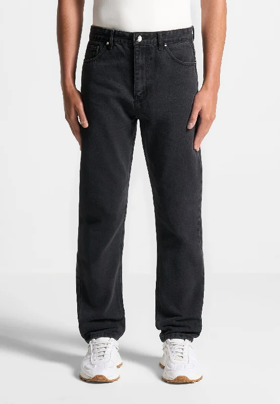 Regular Fit Jeans - Black Stylish Men's Tropical 