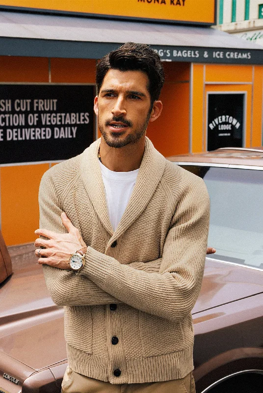Men Stylish Shawl Lapel Cardigan Long Raglan Sleeve Button-up Sweater Cool Men's Skate Men Stylish Shawl Lapel Cardigan Long Raglan Sleeve Button-up Sweater Cool Men's Skate