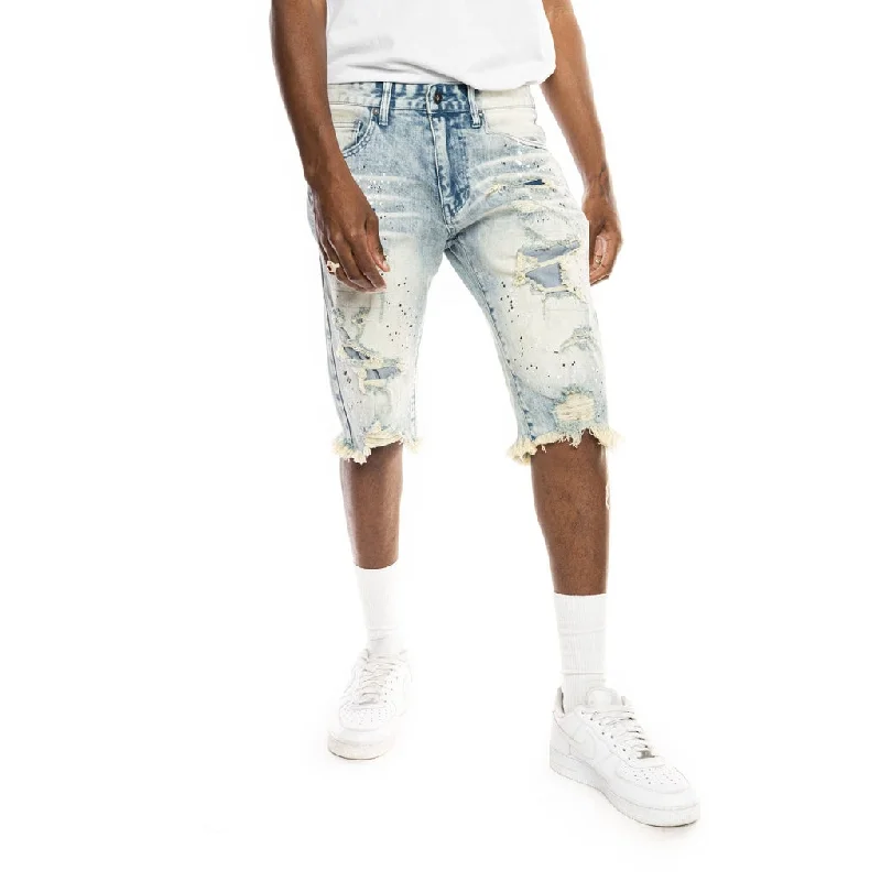 12" Slim Ripoff Semi Basic Jean Shorts - Brighton Blue Streetwear Style