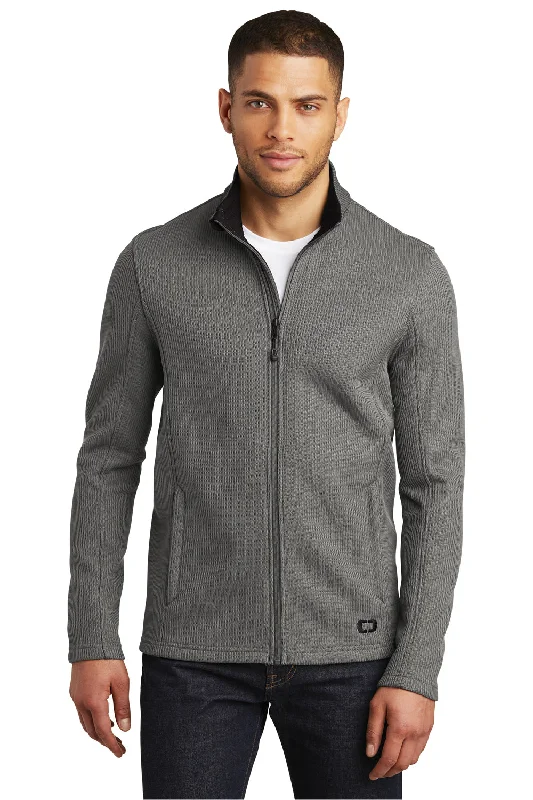 Ogio Mens Grit Full Zip Fleece Jacket - Gear Grey Luxurious Men's High