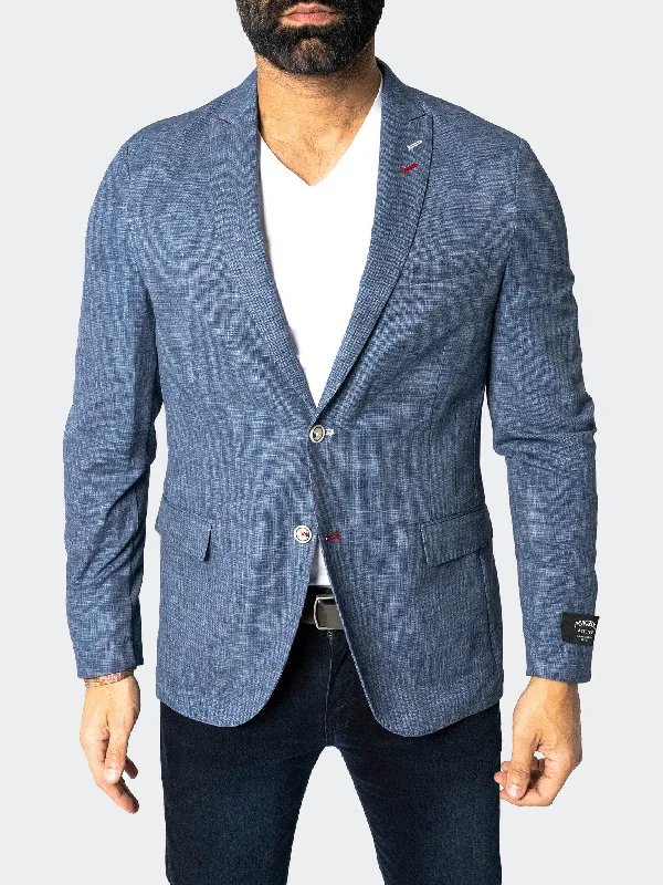 Blazer Unconstructed Slate Blue Casual Men's Japanese 
