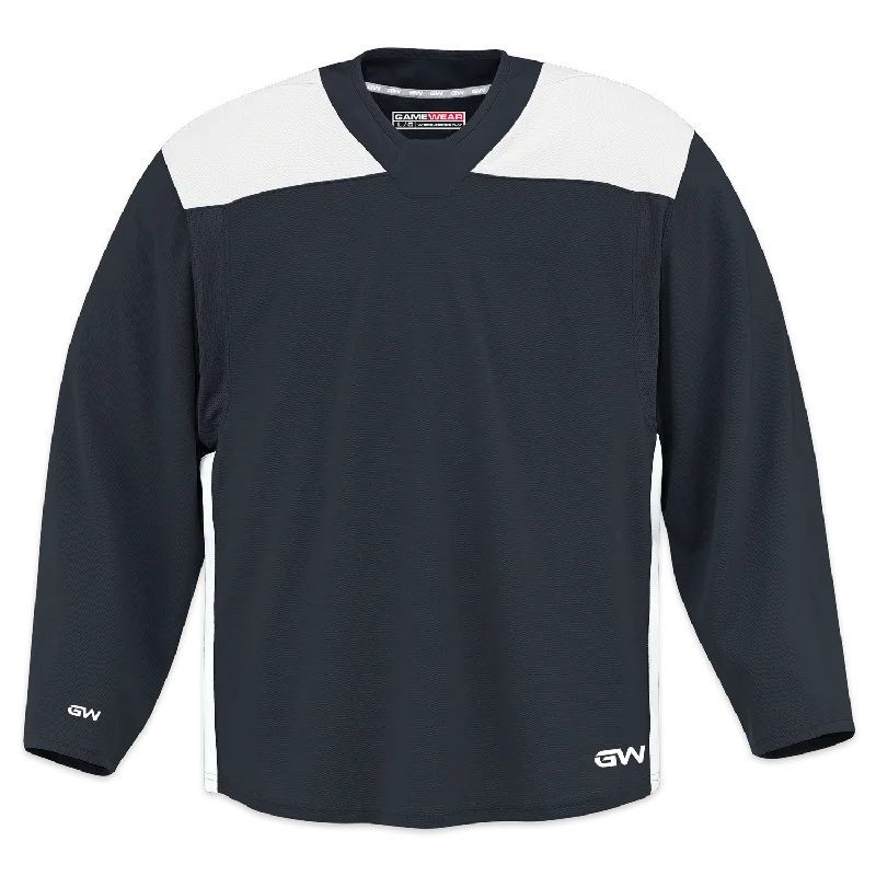 GameWear GW6500 ProLite Series Junior Hockey Practice Jersey - Black / White Sleek Men's Contemporary GameWear GW6500 ProLite Series Junior Hockey Practice Jersey - Black / White Sleek Men's Contemporary