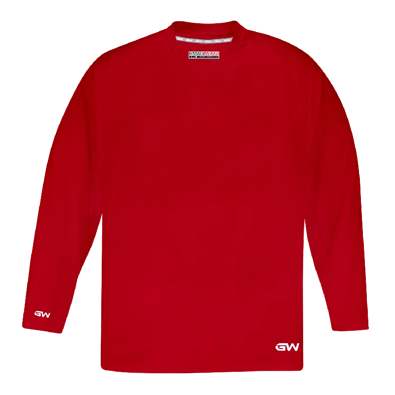 GameWear GW5500 ProLite Series Senior Hockey Practice Jersey - Red Unique Men's Upcycled GameWear GW5500 ProLite Series Senior Hockey Practice Jersey - Red Unique Men's Upcycled