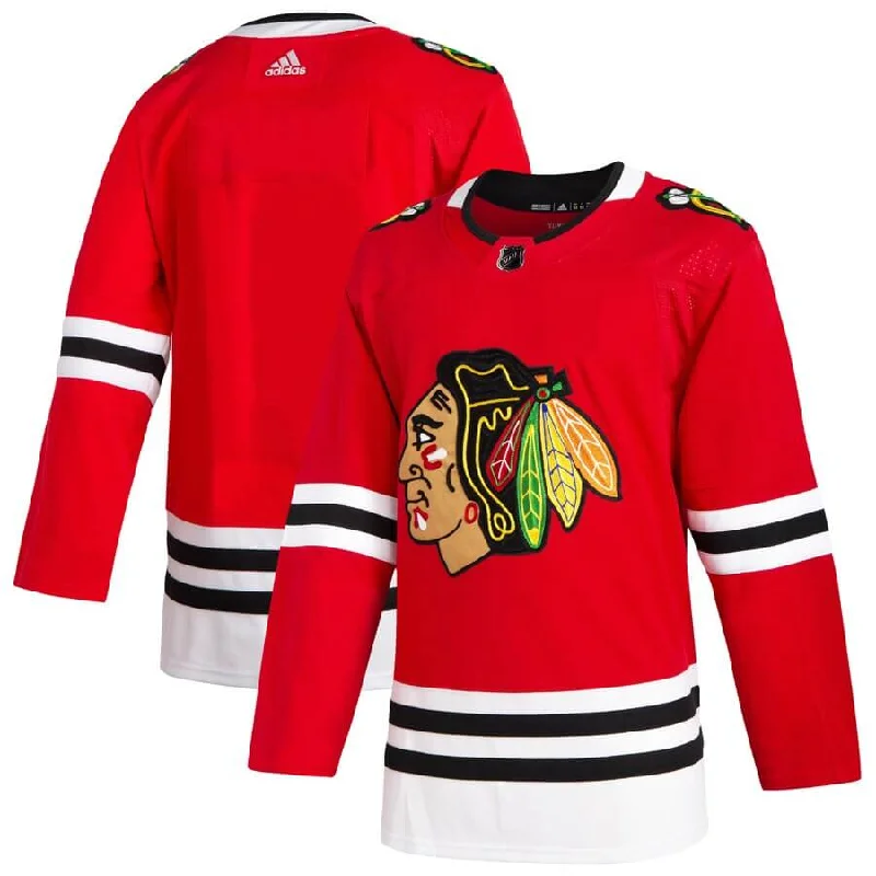 Chicago Blackhawks Adidas Home Authentic Jersey - Red Trendy Men's Oversized