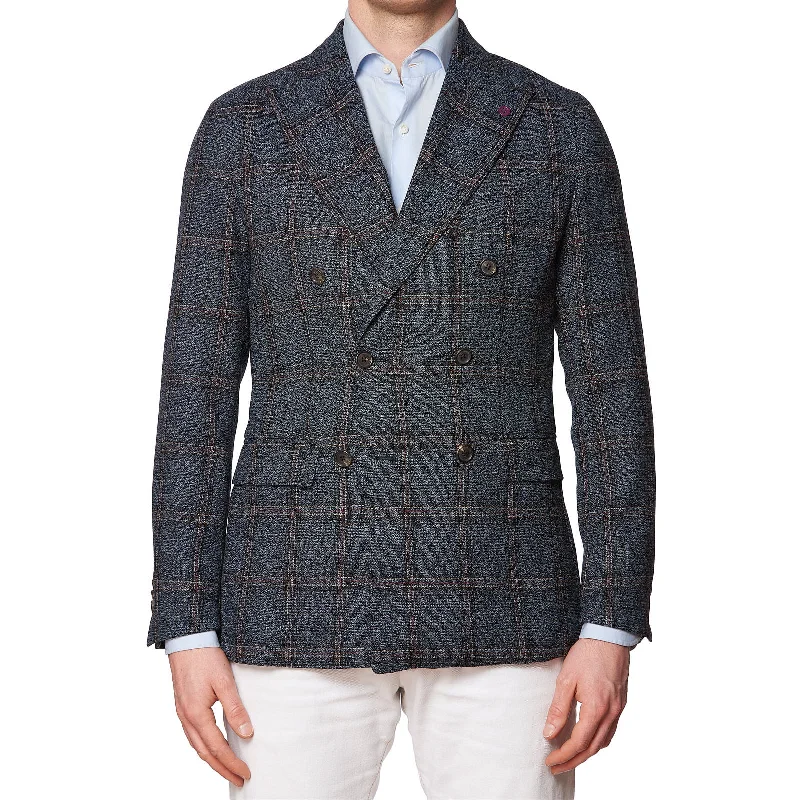 SARTORIA PARTENOPEA Blue Plaid Wool Unlined DB Jacket EU 48 NEW US 38 Current Model Relaxed Men's Australian SARTORIA PARTENOPEA Blue Plaid Wool Unlined DB Jacket EU 48 NEW US 38 Current Model Relaxed Men's Australian