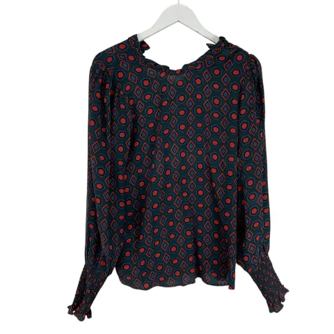 Top Long Sleeve By Rachel Zoe In Green, Size: S Hip Men's Retro