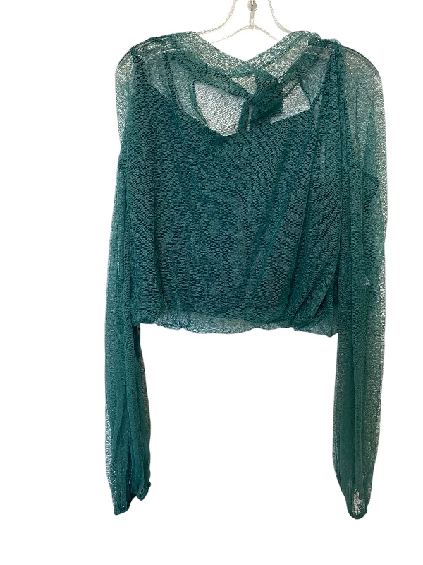 Top Long Sleeve By Free People In Teal, Size: Xl Youthful Men's Pop