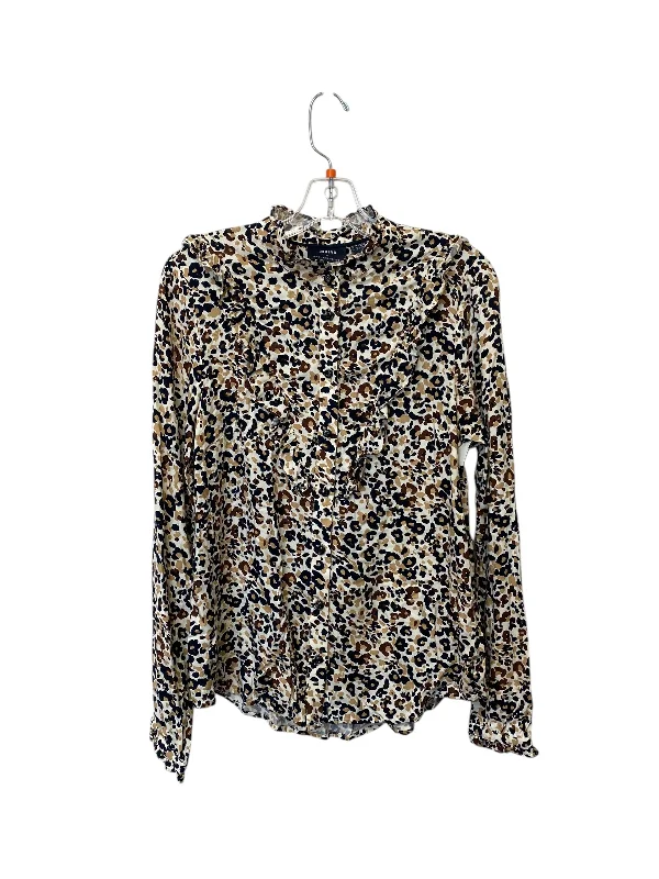 Top Long Sleeve By Maeve In Animal Print, Size: 10 Organic