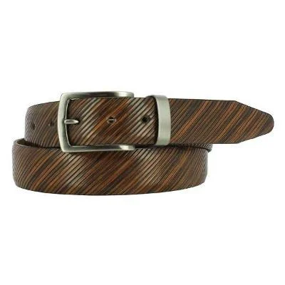 SYLVIO STRIPE BELT - COGNAC Dapper Men's Bow