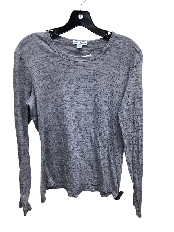 Top Long Sleeve By James Perse In Grey, Size: S Monochromatic Office Style