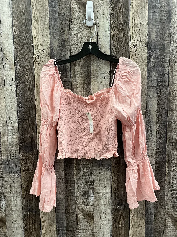 Top Long Sleeve By Mi Ami In Mauve, Size: M Modern Men's 