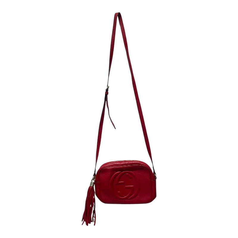 GUCCI/Cross Body Bag/Leather/RED/SOHO DISCO Casual Men's Loose