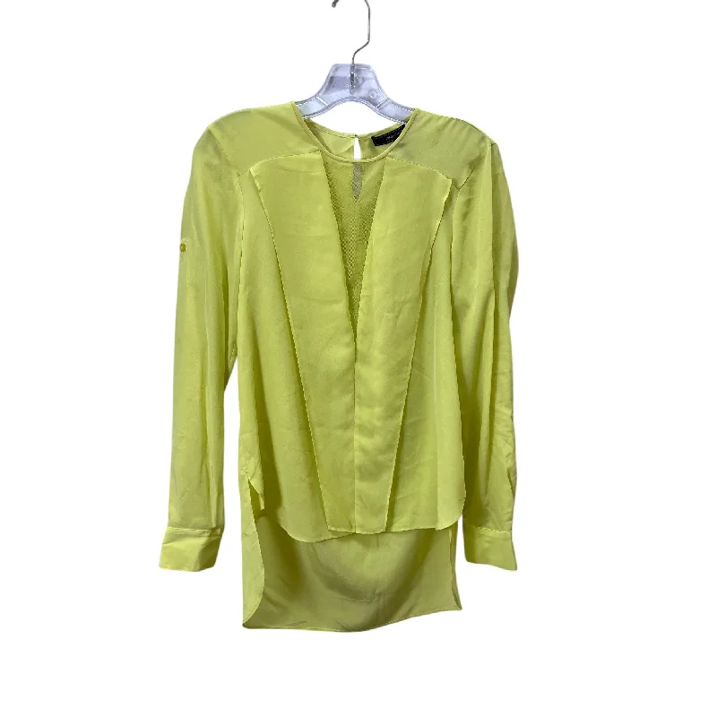 Top Ls Basic By Bcbgmaxazria In Yellow, Size:Xxs Sophisticated Men's French
