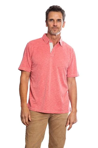 SUEDED MODAL POLO - RED Masculine Men's 