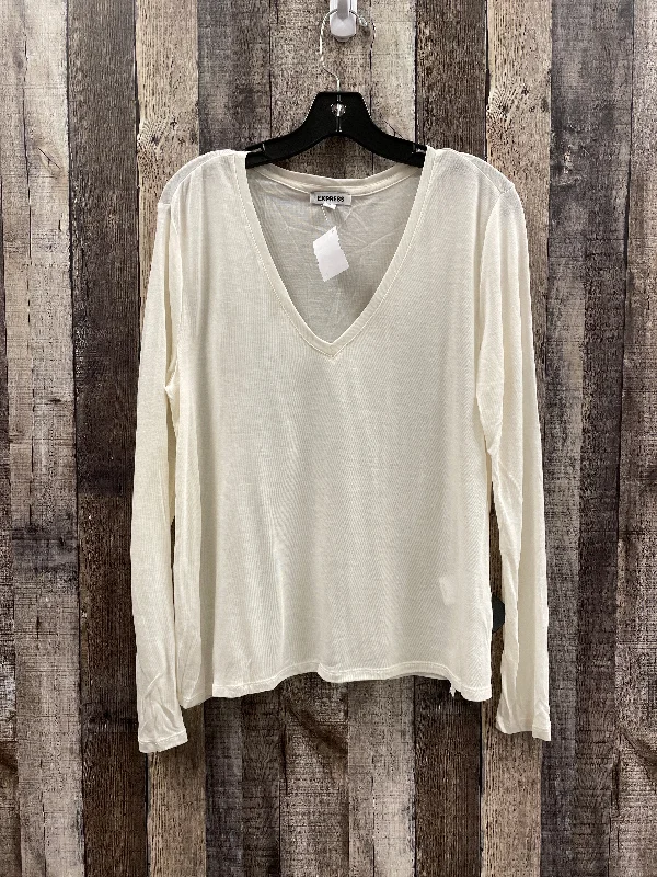 Top Long Sleeve By Express In Cream, Size: S Refined Men's Classic 