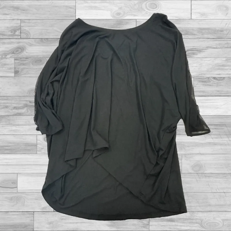 Top 3/4 Sleeve By Elie Tahari In Black, Size: Xl Modern Men's Tech
