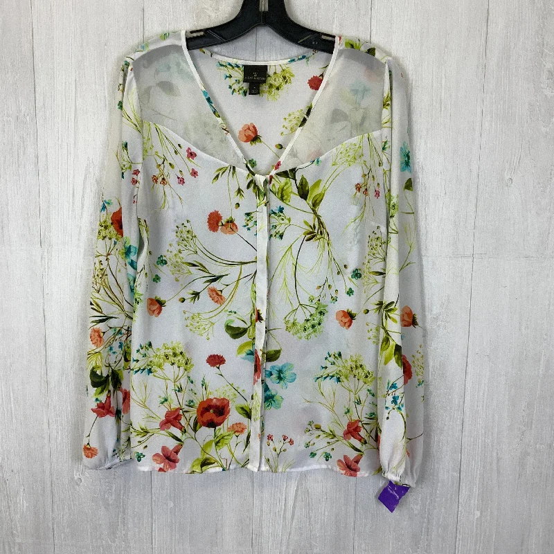 Top Long Sleeve By Worthington In White, Size: L Practical Men's Multi