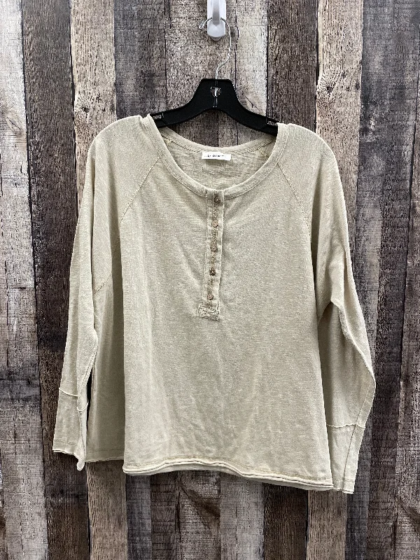 Top Long Sleeve By Cme In Beige, Size: L Artistic Men's Avant