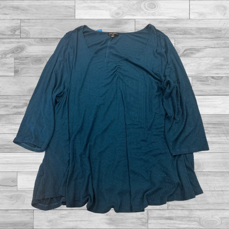 Top 3/4 Sleeve By Lane Bryant In Blue, Size: 18 Dapper Men's Bow