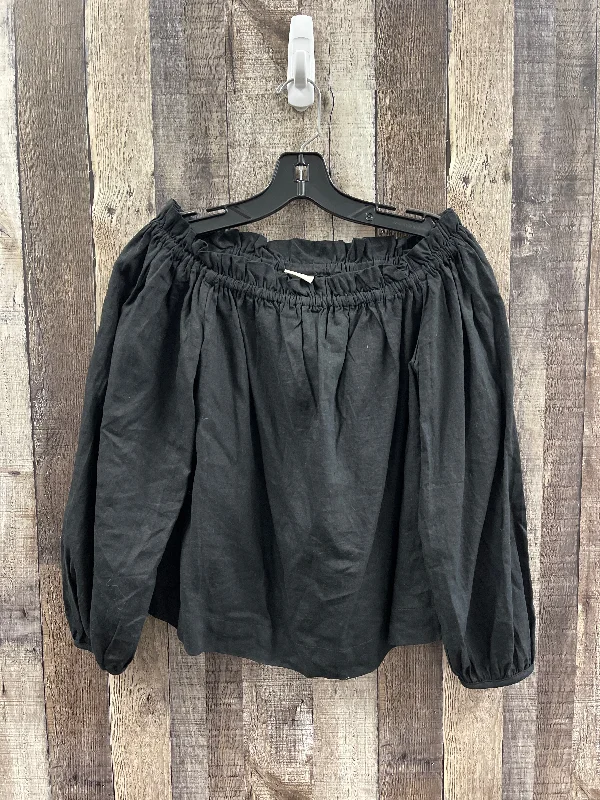 Top Long Sleeve By A New Day In Black, Size: Xs Masculine Men's Thick