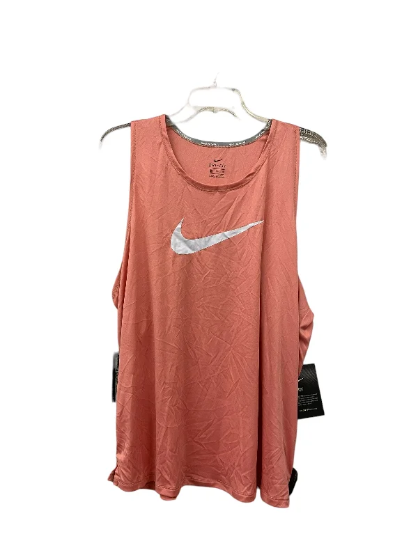 Athletic Tank Top By Nike Apparel In Pink, Size: 2x Unique Men's Upcycled