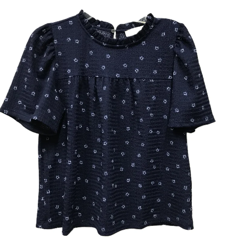 Blue Top Short Sleeve By Loft, Size: S Earthy Men's Hemp