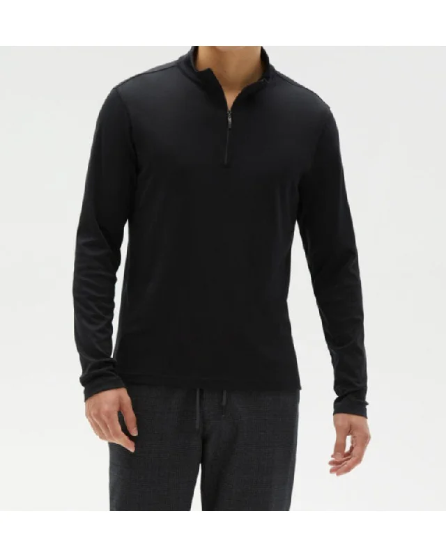 GEORGIA LS ZIP POLO - BLACK Tough Men's Tactical