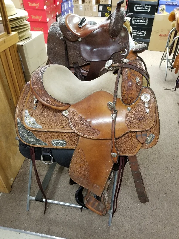 Used Circle Y Western Pleasure Saddle/M.B. 3/15 1/2" Hip Men's Retro