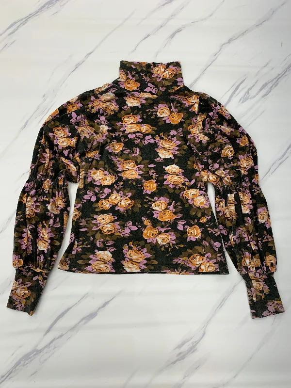 Top Long Sleeve By Anthropologie In Floral Print, Size: S Traditional Men's Wool