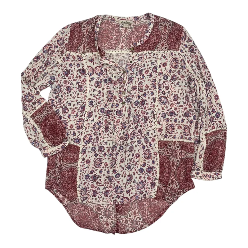 Top Ls By Lucky Brand In Blue & Red & White, Size:M Dapper Men's 1920S