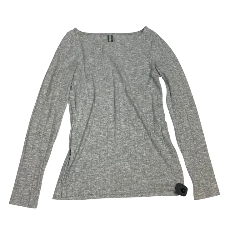 Top Long Sleeve By Anthropologie In Grey, Size: M Athletic Men's Compression