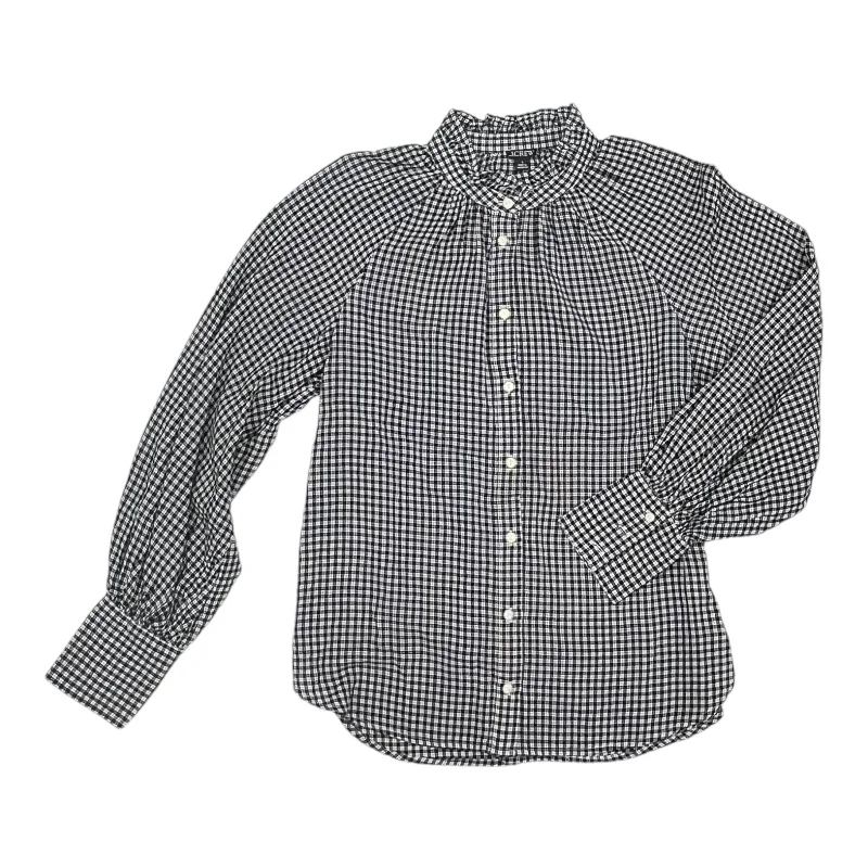 Top Ls By J. Crew In Plaid Pattern, Size:S Trendy Men's Bucket