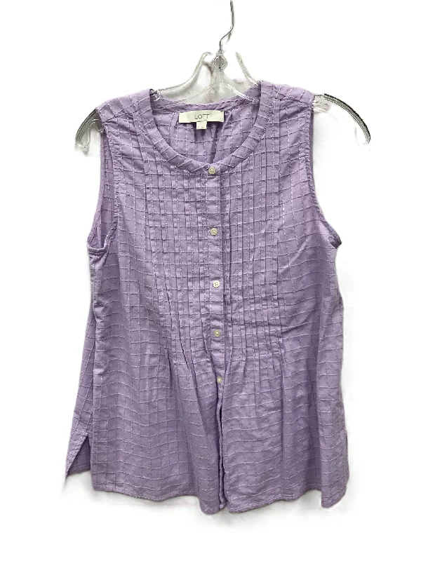 Purple Top Sleeveless By Loft, Size: S Laid