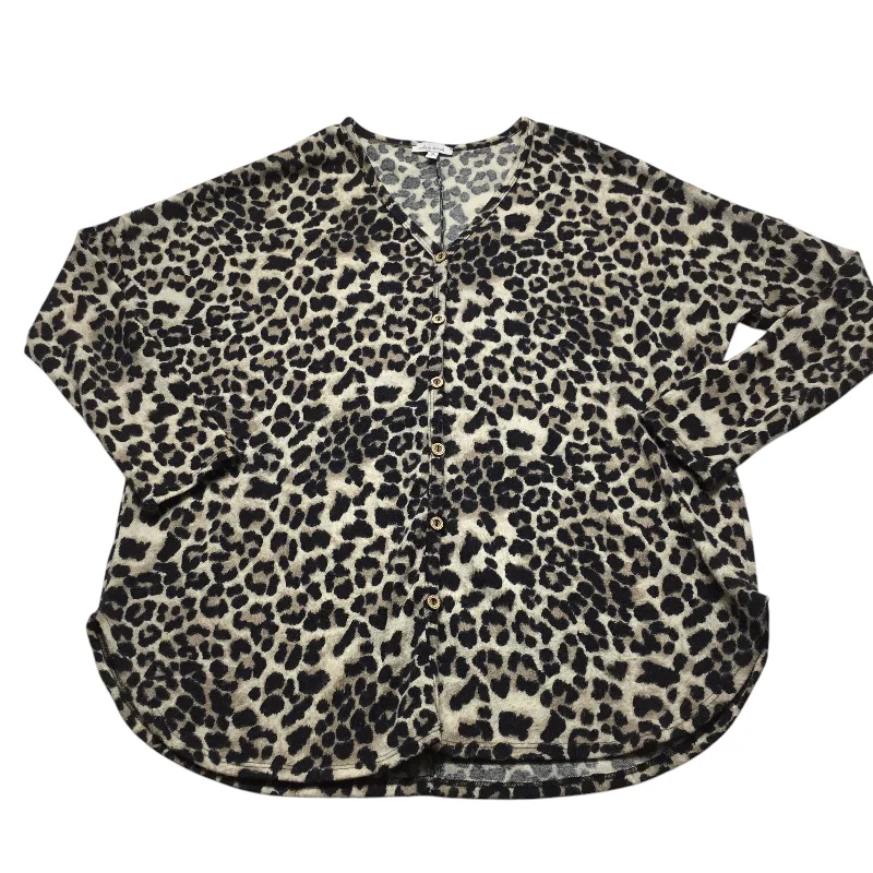 Tunic Long Sleeve By White Birch In Animal Print, Size: M Unique Men's Patch