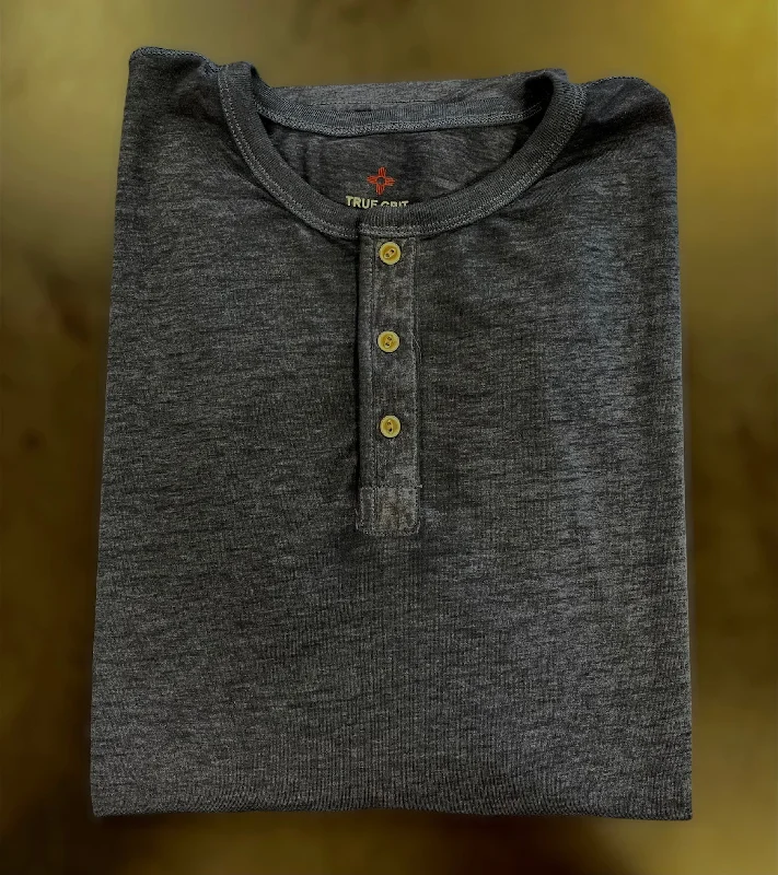 SUPER SOFT HENLEEEE - NAVY Casual Men's Short