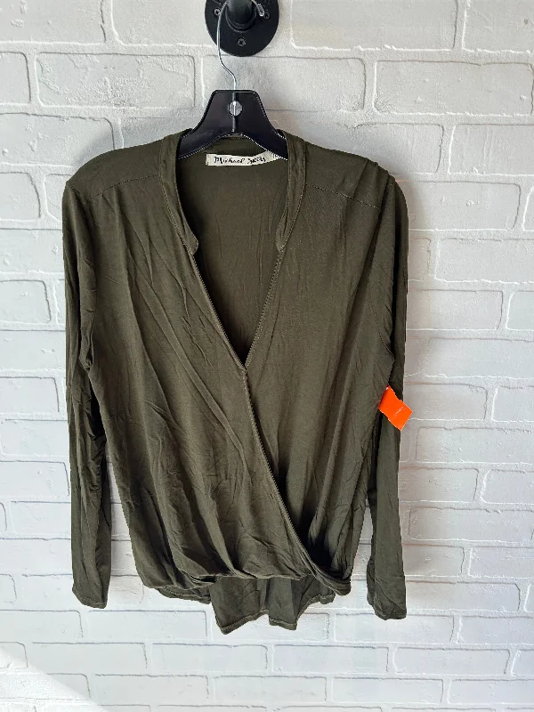 Top Long Sleeve By Michael Simon In Green, Size: Os Dynamic Men's Glow