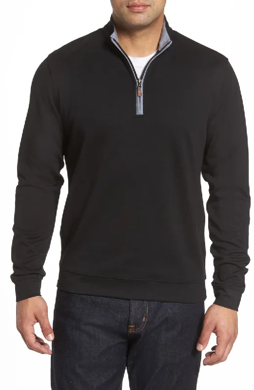 SULLY 1/4 ZIPPAH BUTTAH - BLACK Masculine Men's Thick