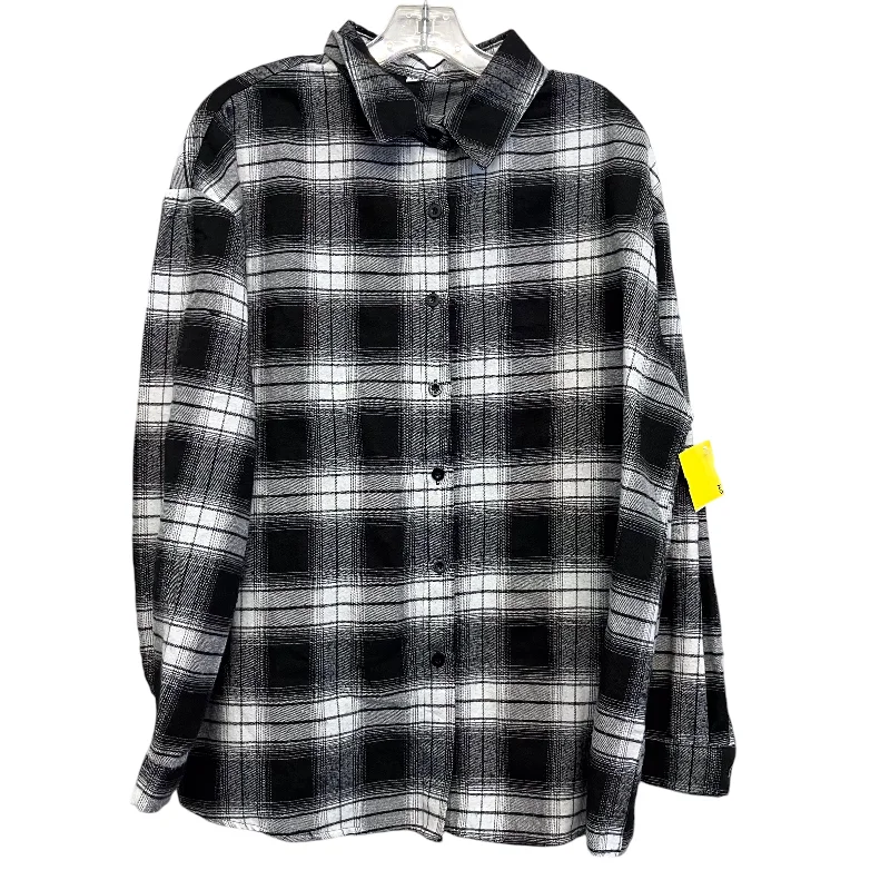 Top Ls By Shein In Plaid Pattern, Size:L Cclassic Men's Tweed