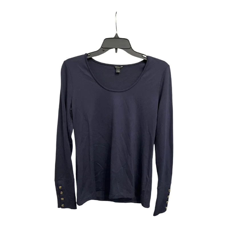 Top Long Sleeve By Ann Taylor In Navy, Size: S Stylish Men's Tropical 
