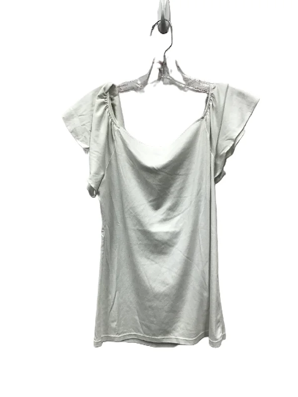 White Top Short Sleeve By Ralph Lauren, Size: L Polished Men's Satin